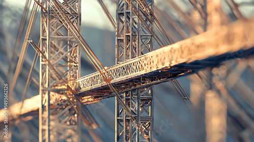 Obraz na płótnie Scale Model Bridge Illustration w salonie