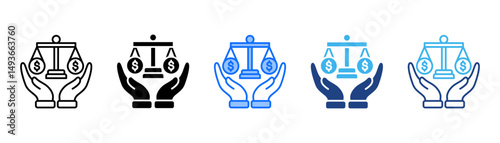Equity Icon Set With Multiple Style Collection 