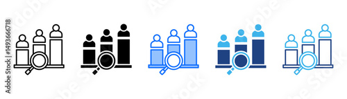 Competitor Analysis Icon Set With Multiple Style Collection 