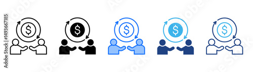 Roi Icon Set With Multiple Style Collection 