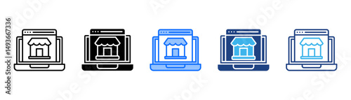 Marketplace Icon Set With Multiple Style Collection 