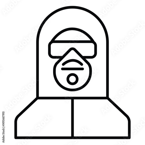 Protective Suit Icon For Health And Safety
