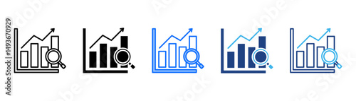 Analysis Icon Set With Multiple Style Collection 