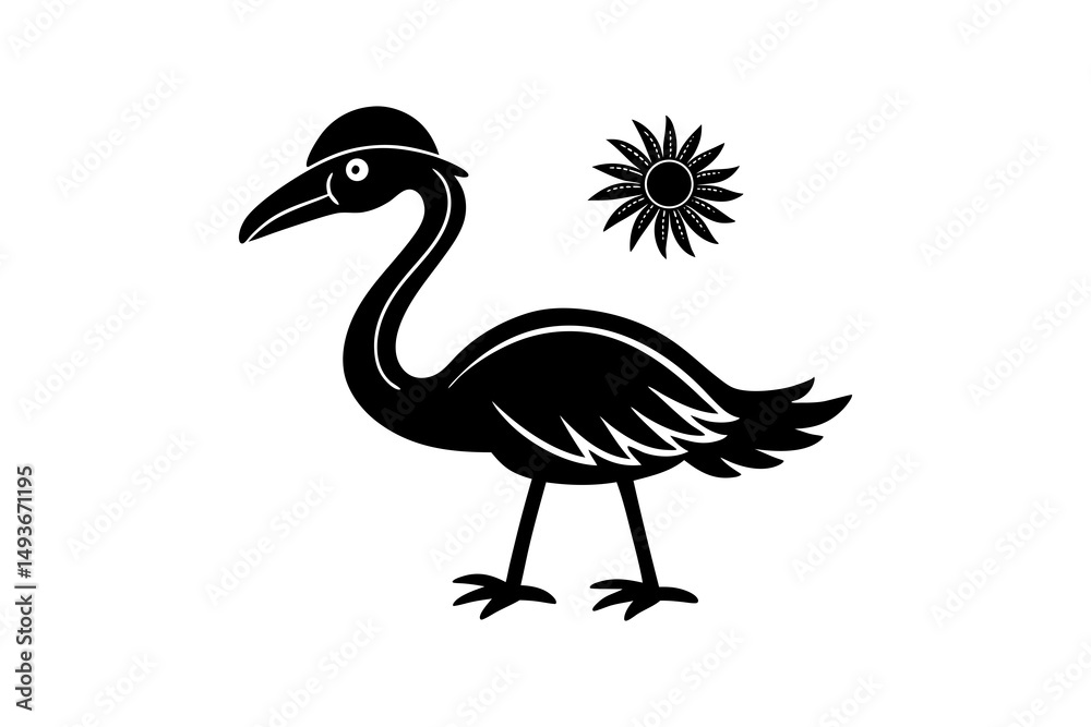 Fototapeta premium vector illustration of a crane