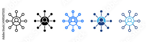 Omni Channel Icon Set With Multiple Style Collection 