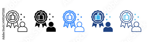 Recommendation Icon Set With Multiple Style Collection 