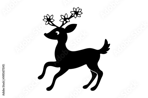 deer silhouette vector illustration