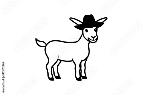 vector illustration of a goat