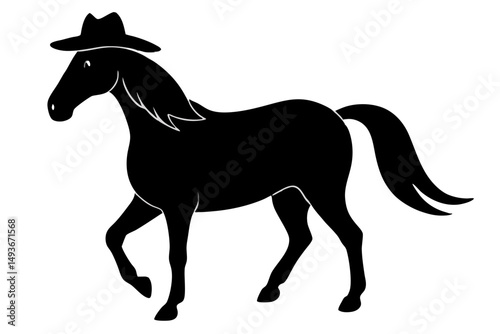 black horse vector illustration
