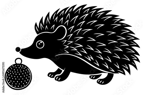 hedgehog and apple