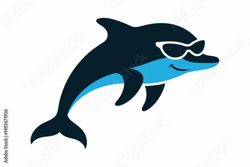 dolphin jumping isolated