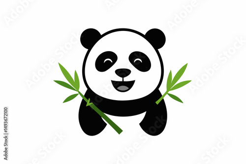 panda and bamboo
