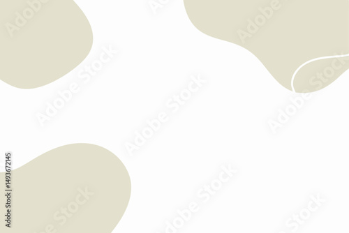 Abstract beige shapes over a white background for modern design projects