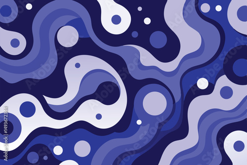 Abstract blue fluid shapes background suitable for creative and modern design projects