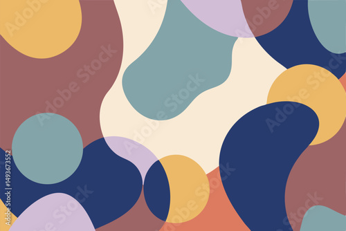 Abstract colorful overlapping shapes design suitable for various creative projects
