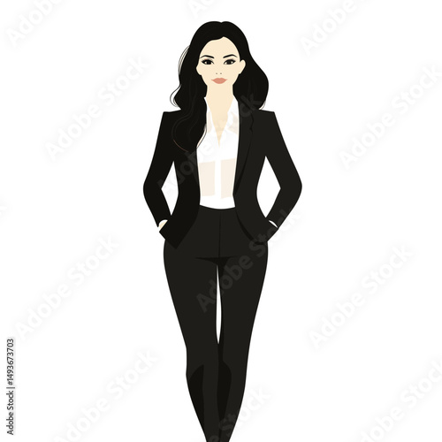 Elegant businesswoman in formal attire