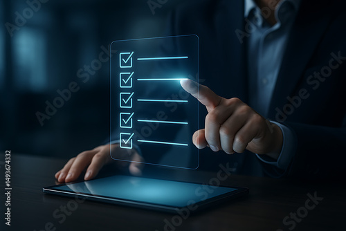 Digital Checklist Business Task Management, Project Planning, Goal Setting, Online Productivity