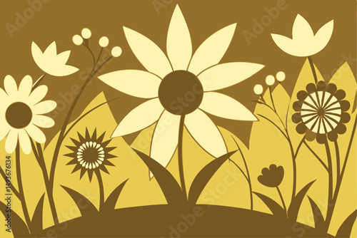 Abstract floral arrangement in earthy tones suitable for various design projects