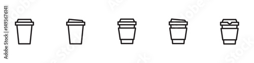 Coffee line icon set. Beans bag, roasting, turkish cezve, drip pods, percolator, chorreador, filters, capsules, espresso vector illustrations, coffee beans. Simple outline signs for cafe menu