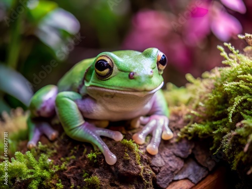 frog in the grass photo