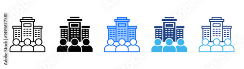 Company Icon Set With Multiple Style Collection 