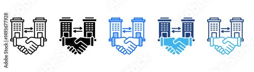 Acquisition Icon Set With Multiple Style Collection 