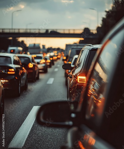 traffic jam on the autobahn 