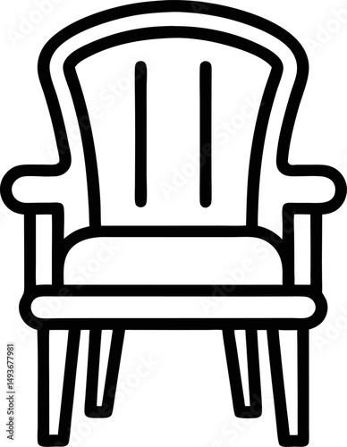 black and white chair