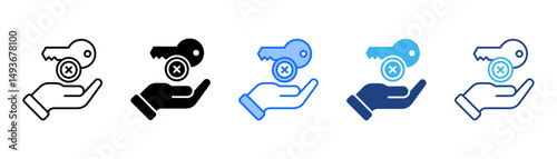 Closing Icon Set With Multiple Style Collection 