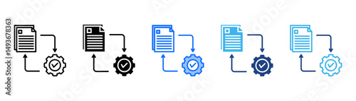 Execution Icon Set With Multiple Style Collection 