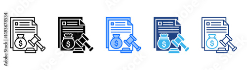 Penalty Icon Set With Multiple Style Collection 