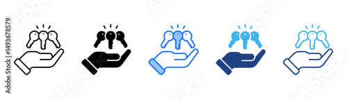 Ownership Icon Set With Multiple Style Collection 
