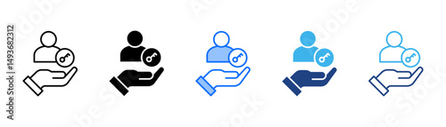 Ownership Icon Set With Multiple Style Collection 