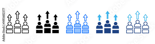 Competitor Icon Set With Multiple Style Collection 
