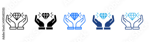 Values Icon Set With Multiple Style Collection 