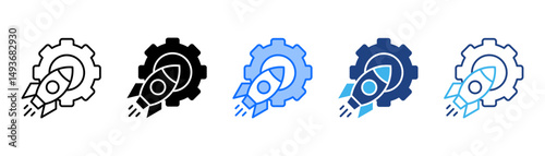 Launch Icon Set With Multiple Style Collection 