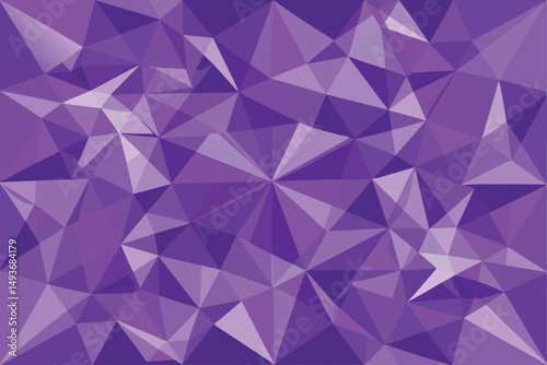 Abstract purple geometric polygonal design on a white background with transparency