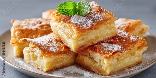 photo of delicious bougatsa pastry 