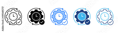 Real Time Icon Set With Multiple Style Collection 