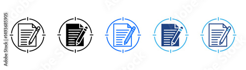 Contextual Icon Set With Multiple Style Collection 