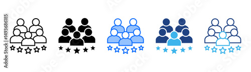 Customer Satisfaction Icon Set With Multiple Style Collection 