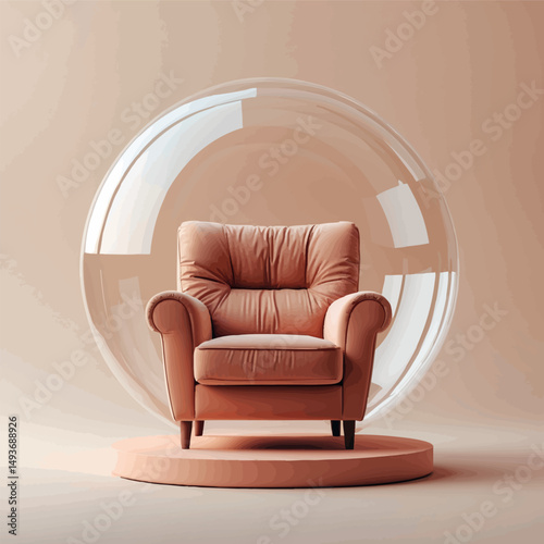 Comfort zone vector. Visual metaphor of safety and limitation.