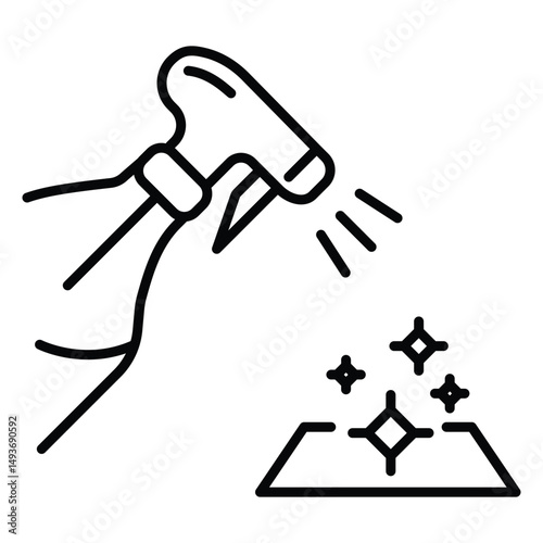 Spray Cleaning Vector Icon For Home And Office