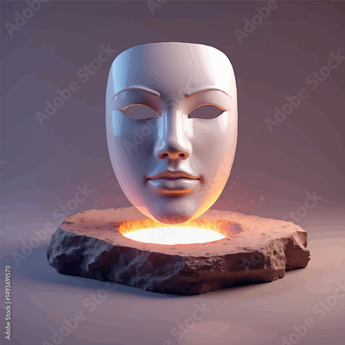 Identity vector. Concept of self and inner truth.