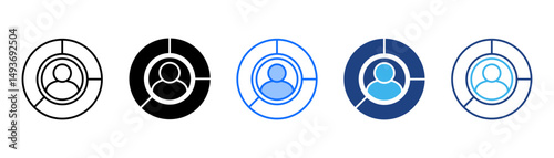 Demographic Icon Set With Multiple Style Collection 