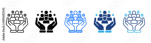 Customer Icon Set With Multiple Style Collection 