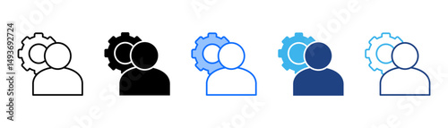 Management Icon Set With Multiple Style Collection 