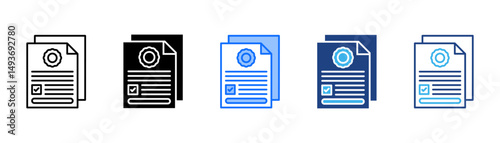 Terms And Conditions Icon Set With Multiple Style Collection 