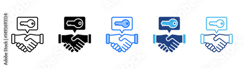 Closing Icon Set With Multiple Style Collection 