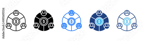 Segment Icon Set With Multiple Style Collection 
